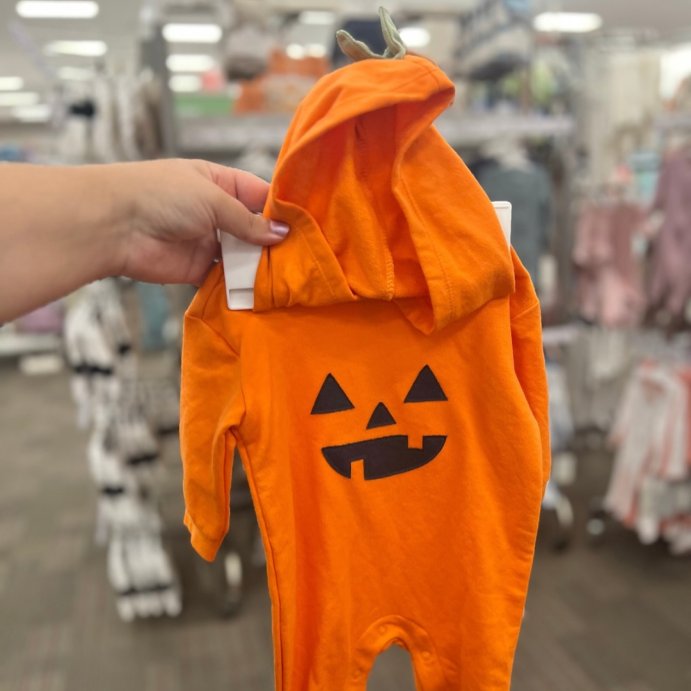 user image by @momlifeandstylefinds, Baby Halloween Pumpkin Hooded Romper - Cat &#38; Jack&#8482; Orange