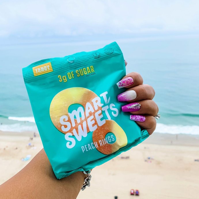 user image by @rosegoldamy, SmartSweets Peach Rings Sour Gummy Candy - 1.8oz