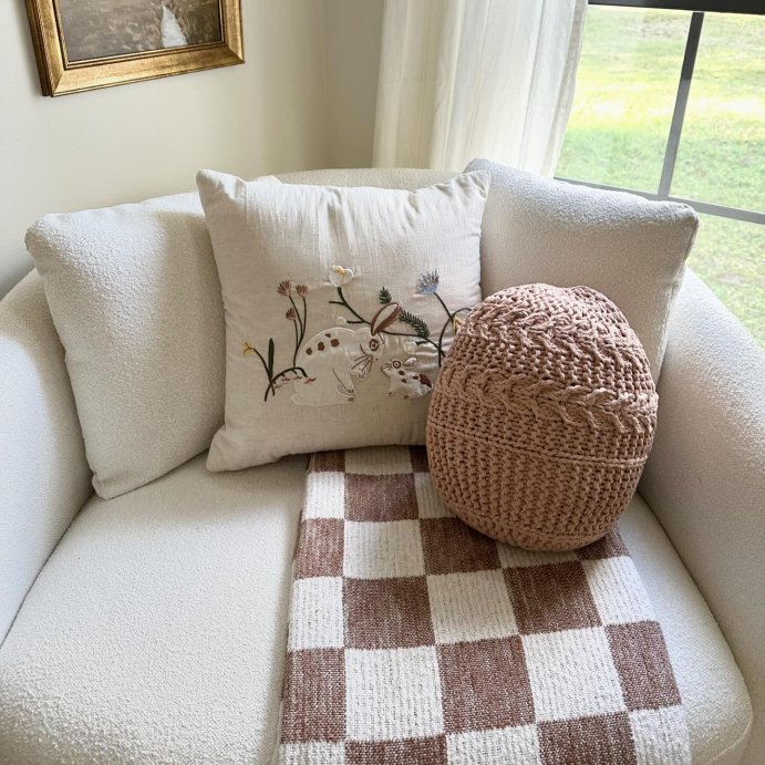 user image by @greenco_home, Shaped Crochet Egg Throw Pillow - Threshold™ designed with Studio McGee