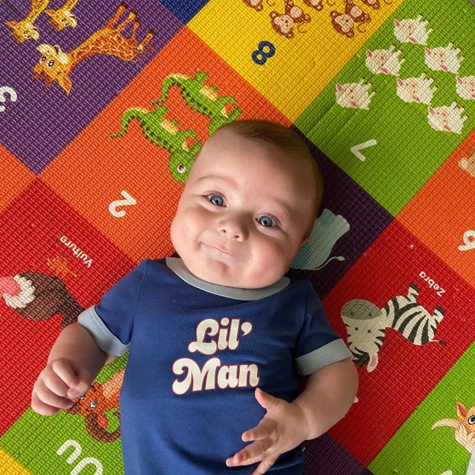 user image by @rachelifulcher, Baby Boys&#39; Lil&#39; Man Bodysuit - Cat &#38; Jack&#8482; Navy Blue