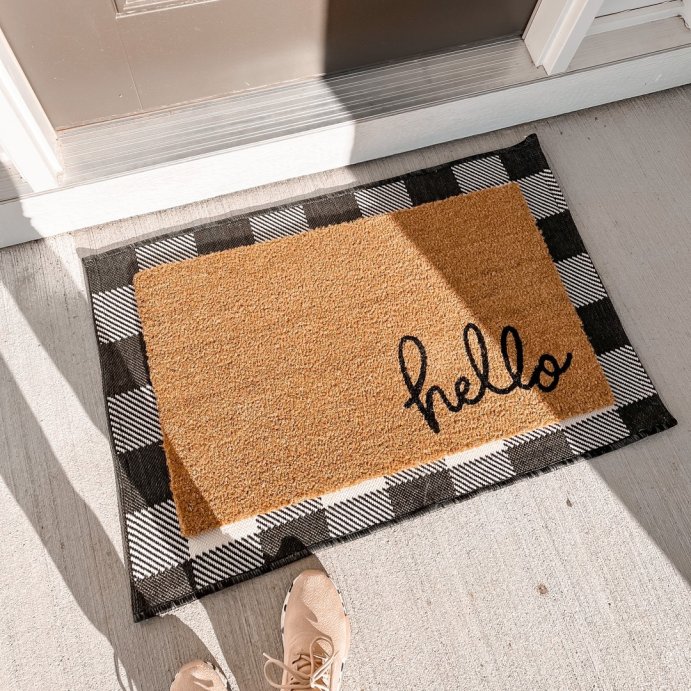 user image by @am_dreamhome, 2&#39;x3&#39; Washable Reversible Scatter Indoor/Outdoor Accent Rug Black/White - Threshold&#8482;: Check Pattern, Flat Pile, Machine Washable