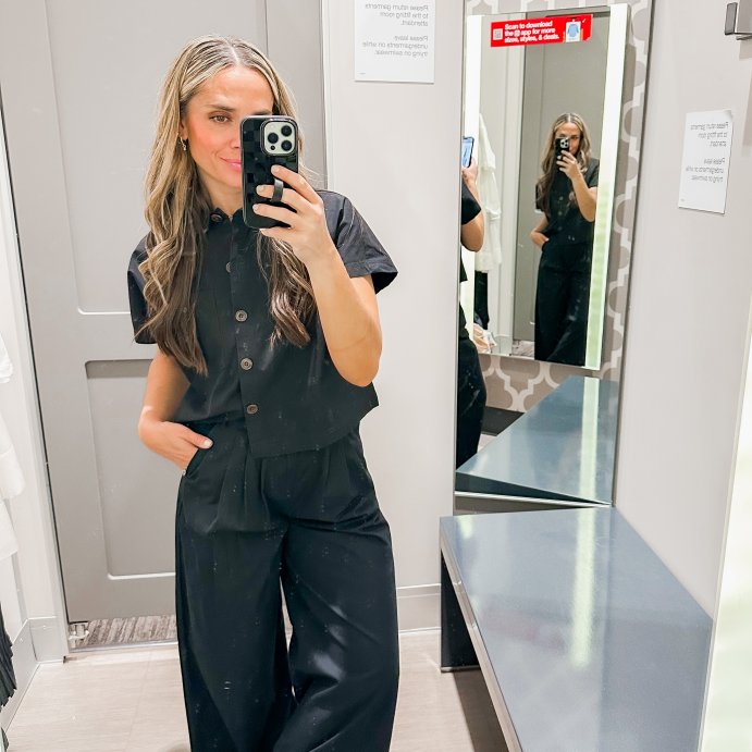 user image by TheReileStyle, Women's Cap Sleeve V-Neck Button-Down Shirt - Future Collective