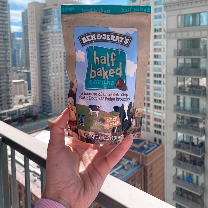 user image by @tarjaymaxx, Ben &#38; Jerry&#39;s Cookie Dough &#38; Fudge Brownies Frozen Half Baked Chunks - 6oz