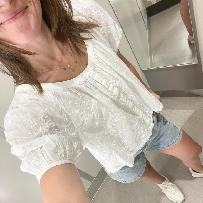 user image by @everydaymama.style, Women&#39;s Puff Short Sleeve Blouse - Universal Thread&#8482;