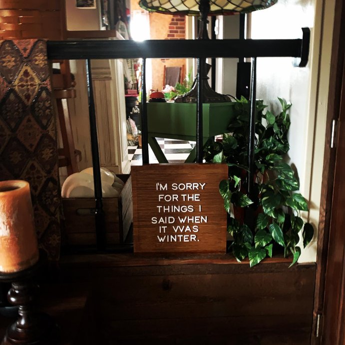 user image by @myhouseonmemorylane, 14&#34;x 14&#34; Wood Letter Board Brown - Threshold&#8482;: MDF Traditional Typography Wall Sign Panel, No Battery Required