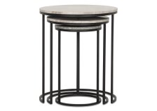 Shop Gael Recycled Metal Nesting Table Set -Millstone Grey and more