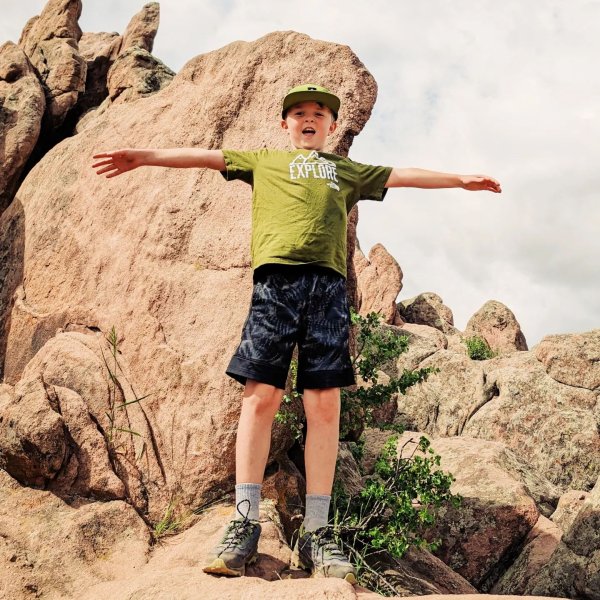 @mels_outhiking's instagram image of The North Face Boy's Graphic T-Shirt Forest Olive XL