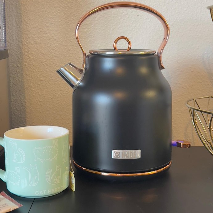 user image by @babscomeaux, Haden Heritage 1.7L Stainless Steel Electric Cordless Kettle