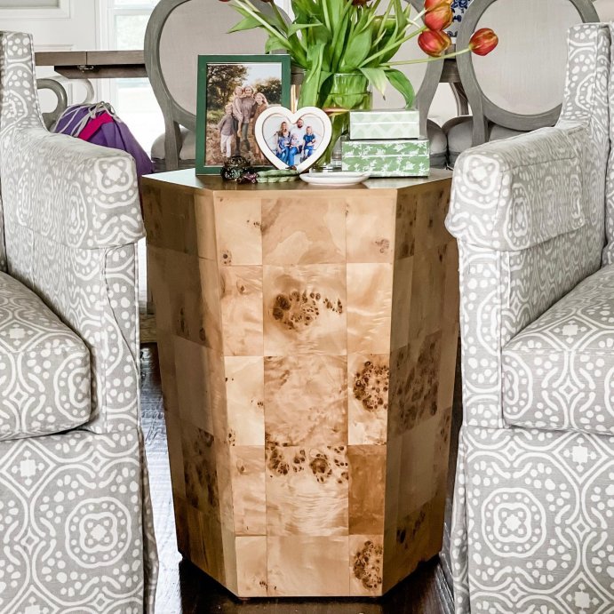 user image by @miatcu, Ogden Burled Wood Accent Table - Threshold™ designed with Studio McGee