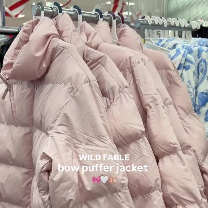 user image by @targetandme, Women's Bow Puffer Jacket - Wild Fable™