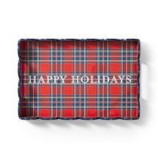 Shop Plaid Scalloped Lacquer Tray, Large and more Shop Plaid Scalloped Lacquer Tray, Large and more
