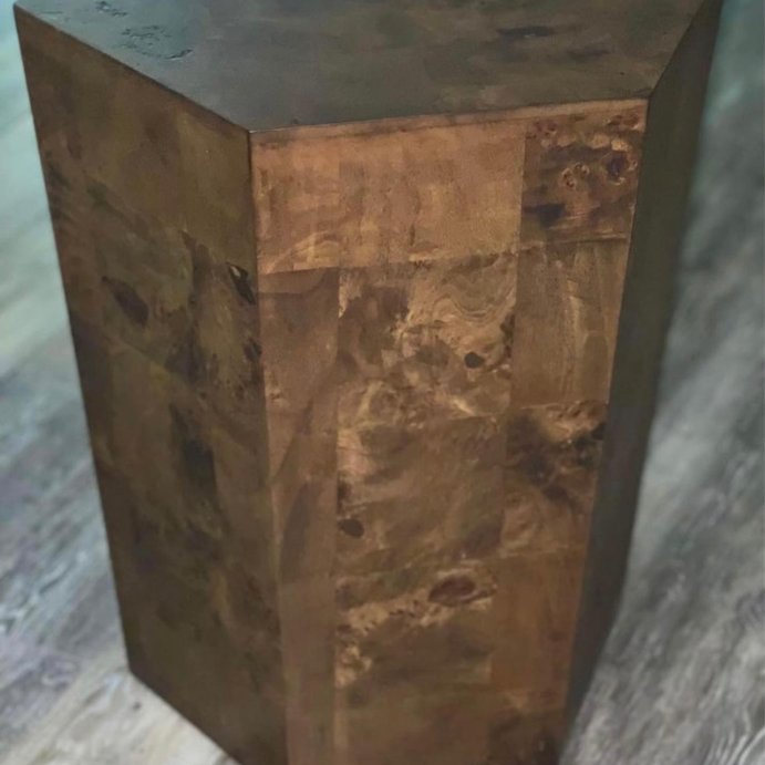 user image by @katiekatietherefinishinglady, Ogden Burled Wood Accent Table - Threshold™ designed with Studio McGee