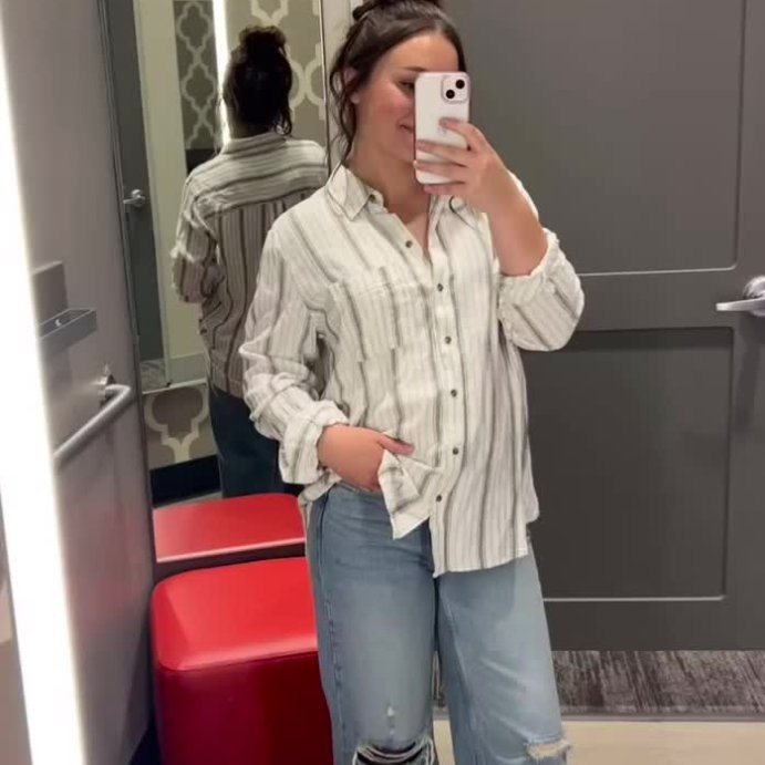 user image by @abbyr.black, Women's Long Sleeve Collared Linen Button-Down Shirt - Universal Thread™