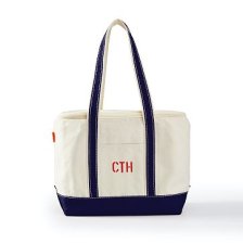Shop Canvas Cooler Tote, Large, Navy and more
