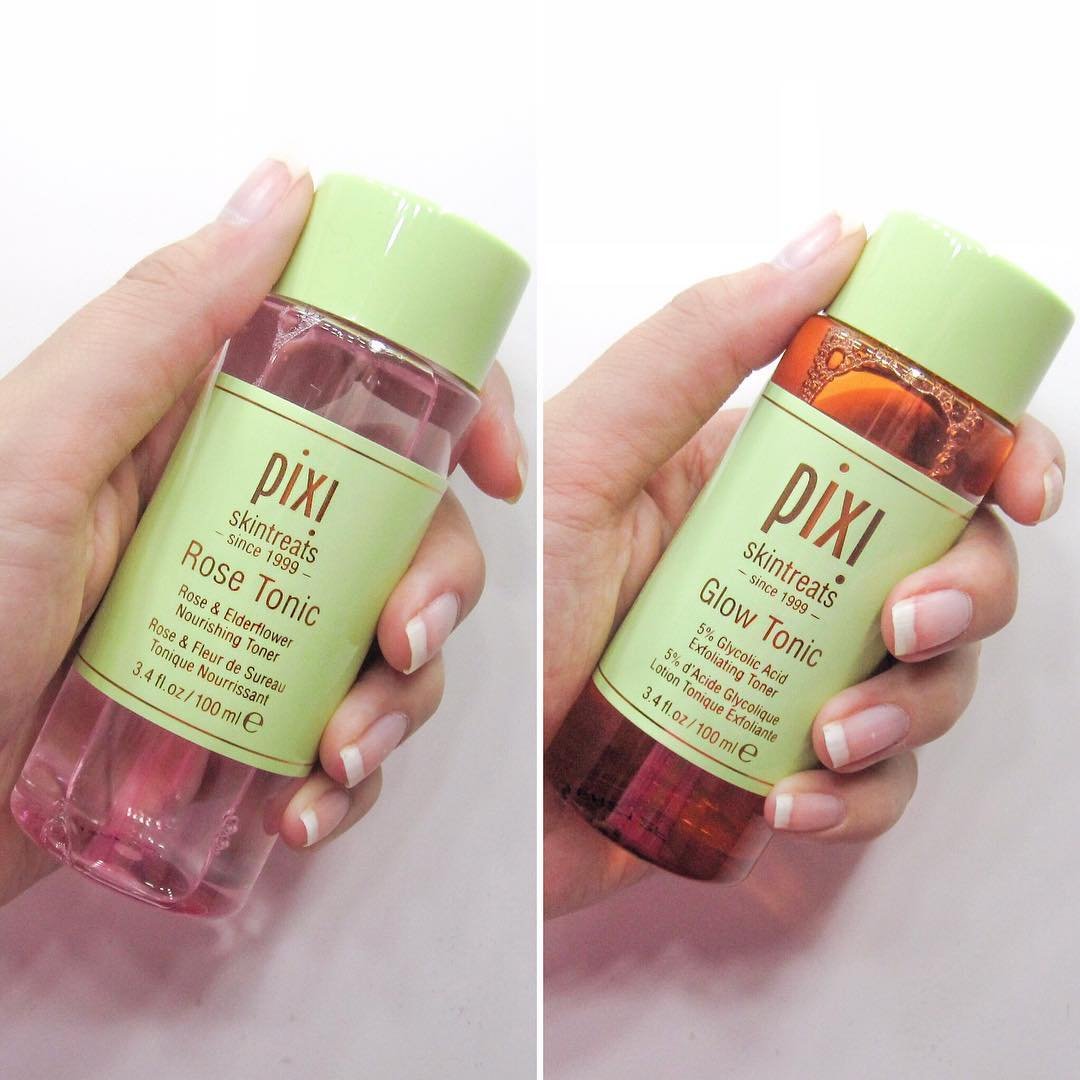 user image by @caseybellebeauty, Pixi Skintreats Glow Tonic Glycolic Acid Exfoliating Toner