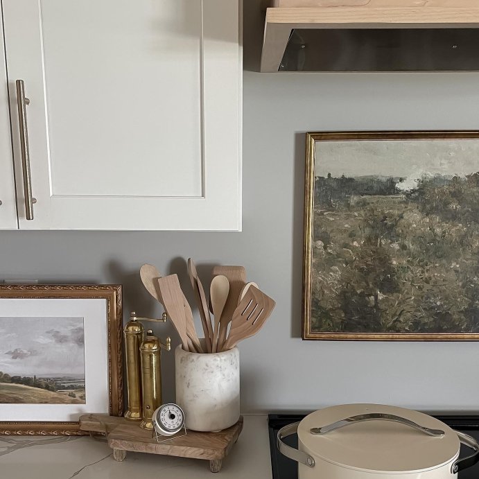user image by @loganmmaggio, 24&#34; x 18&#34; Landscape Study Framed Wall Canvas Antique Gold - Threshold&#8482; designed with Studio McGee: Serene Decor for Home Office