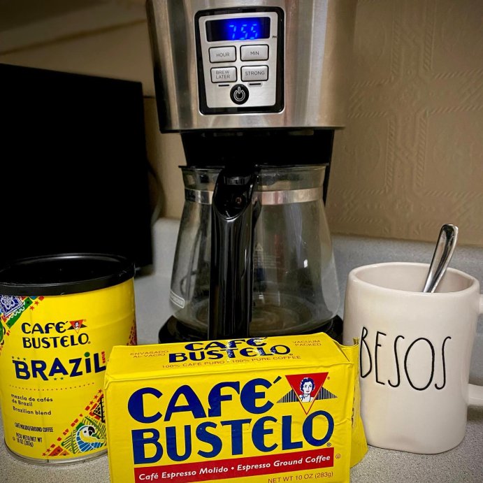user image by @anj.mua, Cafe Bustelo Espresso Dark Roast Ground Coffee Vacuum-Packed Brick - 10oz