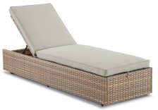 Shop CANVAS Baysville All-Weather Wicker Rectangle Outdoor Patio Lounger Chair with Fade/Water-Resistant Cushion and more