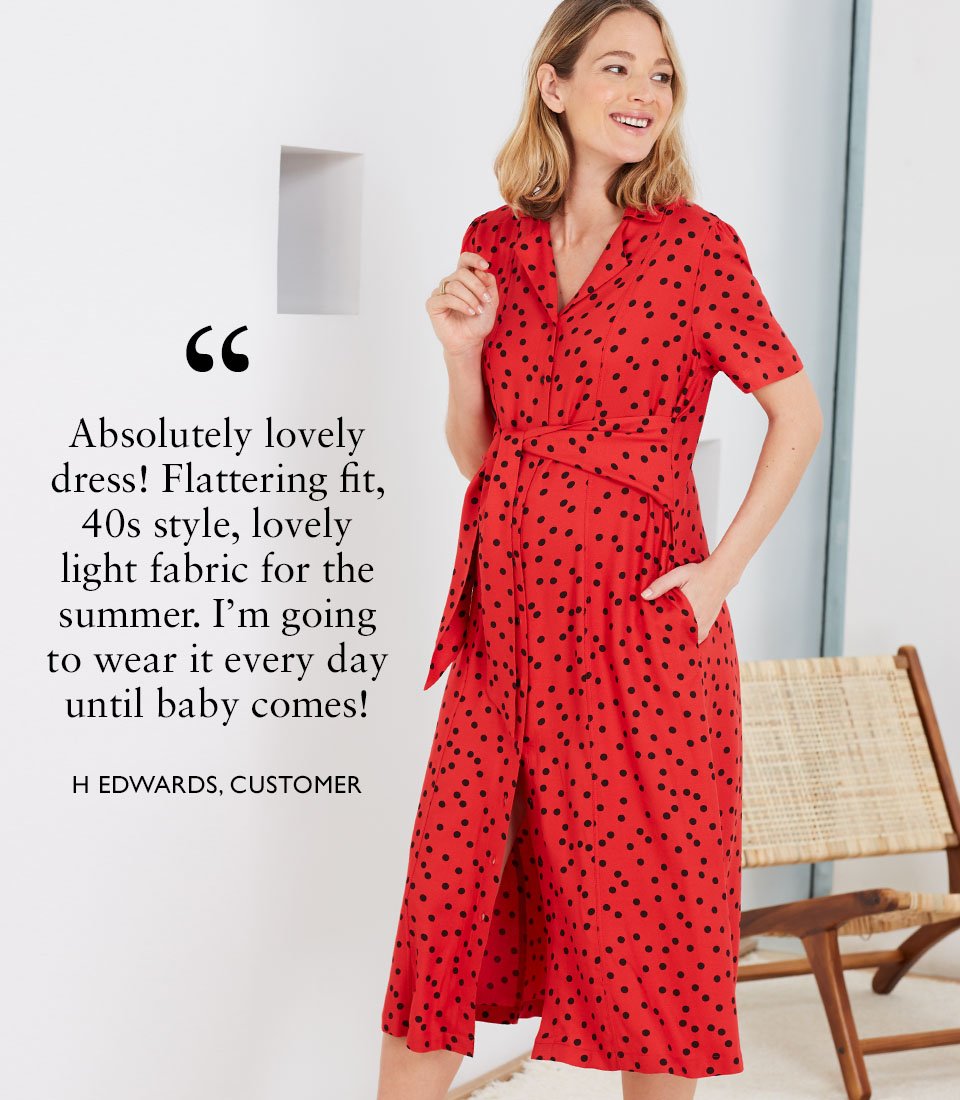 Shop Isabella Oliver Emmie Maternity Dress-Red & Black Polka and more Shop Isabella Oliver Emmie Maternity Dress-Red & Black Polka and more