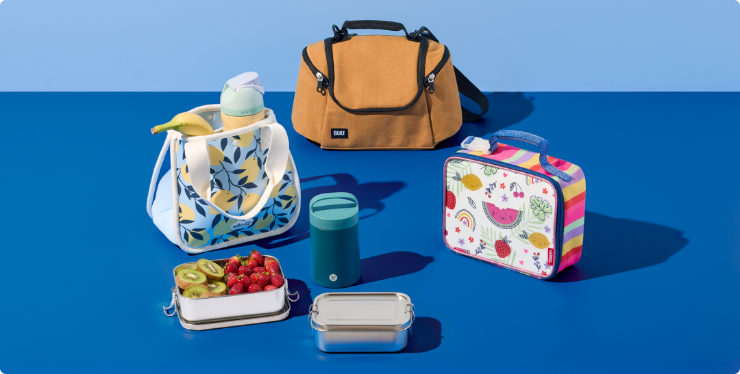 Shop Sac-repas pour toute la journée Built, Sac-repas Ello - vert, Boîte bento en acier inoxydable à 1 compartiment et couvercle antifuite Vida par PADERNO, bleu, 1,3 L, Boîte bento Vida, Contenant à aliments, émeraude, Gourde isotherme en acier inoxydable Owala FreeSip, sans BPA, choix de couleurs, 32 oz and more