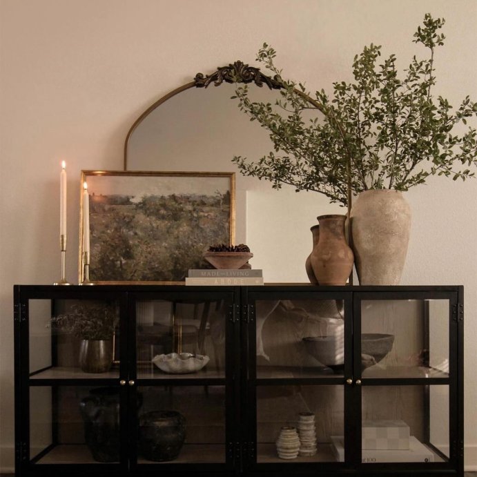 user image by @brookemoraleshome, Crystal Cove Glass TV Stand for TVs up to 59&#34; - Threshold&#8482; designed with Studio McGee