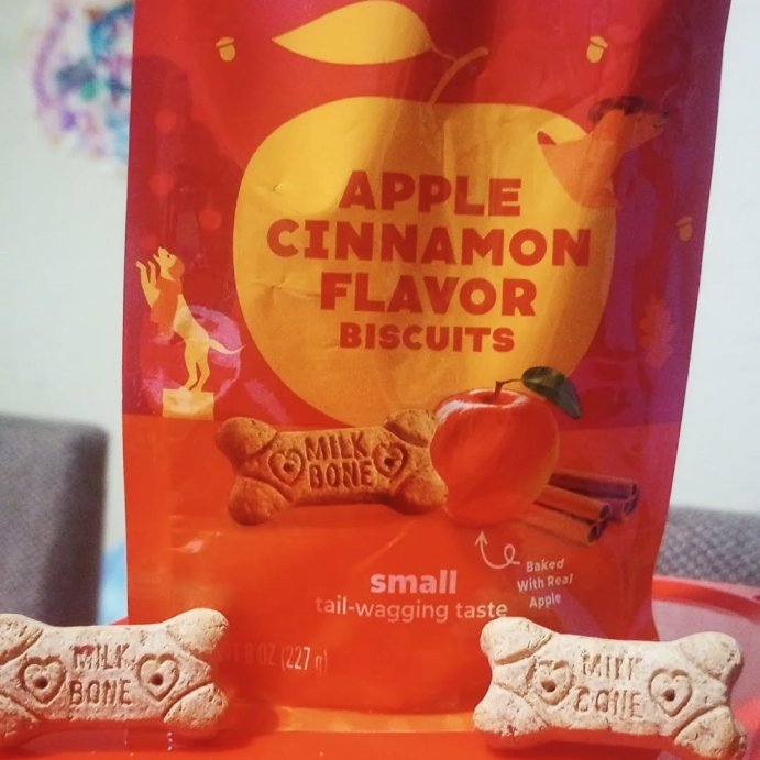 user image by @mari_mari_559, Milk-Bone Halloween Apple and Cinnamon Flavor Dog Treats - 8oz