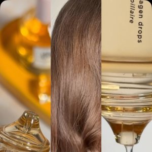@spacenk&rsquo;s instagram video of Gisou Honey Gloss Collagen Drops Hair Oil