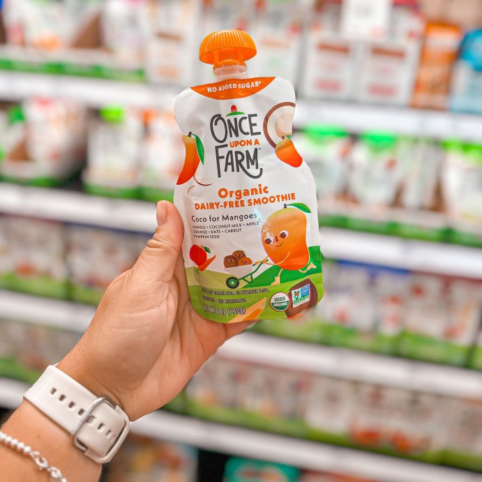 user image by @rootedandrealmeg, Once Upon a Farm Coco for Mangoes Organic Dairy-Free Kids&#39; Smoothie - 4oz Pouch
