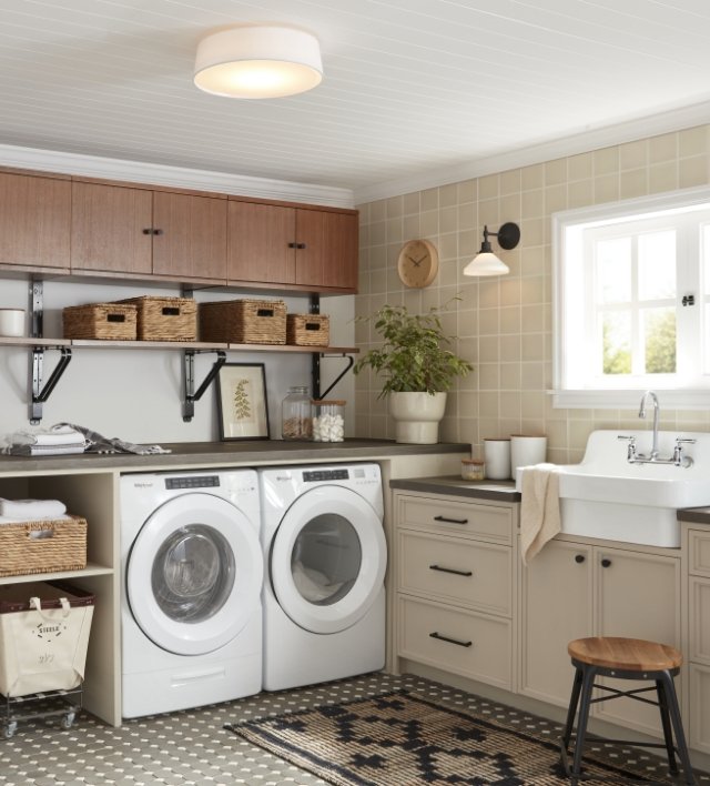 An Elevated and Organized Laundry Room