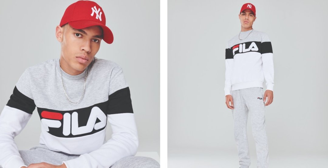 Fila marrow colour discount block crew sweatshirt