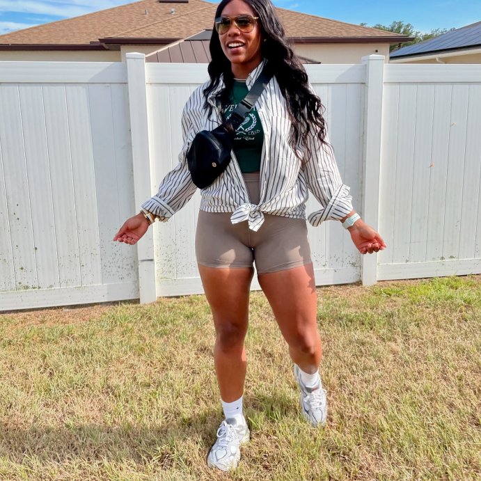 user image by @supremexcourtney, Women's Slim Fit Boyfriend Tailored Long Sleeve Button-Down Shirt - A New Day™