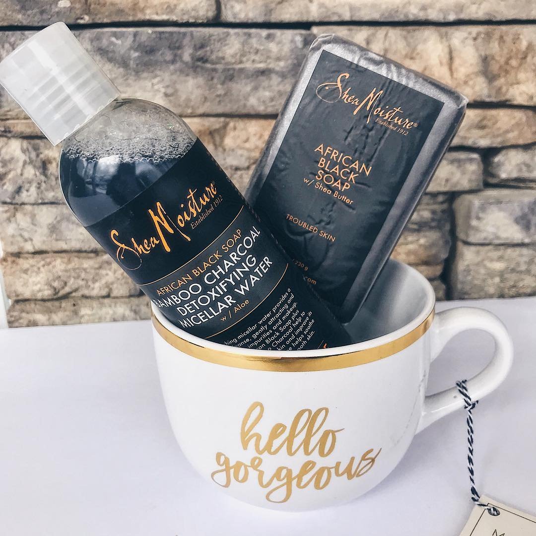 user image by @thebeautybarile, SheaMoisture African Black Soap Original Scent Face and Body Bar Soap - 3.5oz