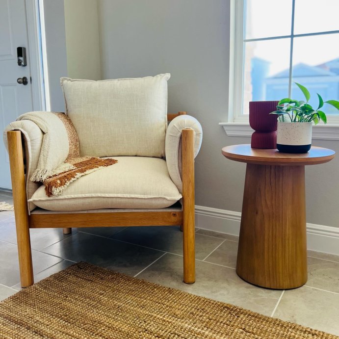 user image by @the_mangrove_manor, Arbon Wood Dowel Accent Chair with Cushion Arms - Threshold™ designed with Studio McGee