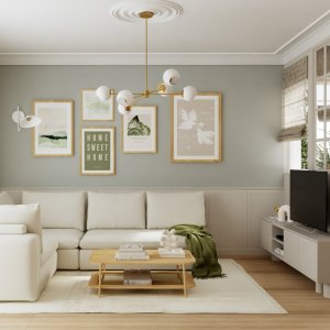 Staggered Glass 6-Light Chandelier (37") - Milk