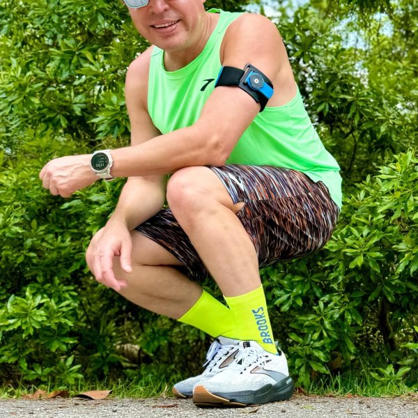 @tkoman's instagram image of Brooks Men's Glycerin GTS 21 Road-Running Shoes and Garmin epix Pro (Gen 2) Standard Edition Silver & Whitestone Band 42 Mm