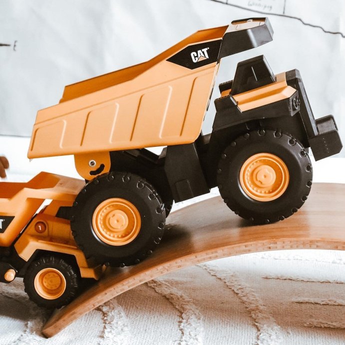 user image by @ournortherndays, Funrise - CAT Steel Dump Truck