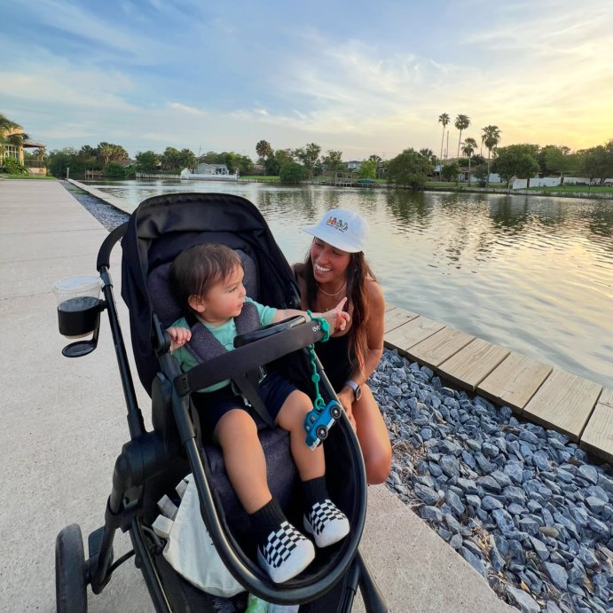 user image by @riles_eats_ramen, Evenflo Pivot Modular Travel System with SafeMax Infant Car Seat with Anti-Rebound Bar