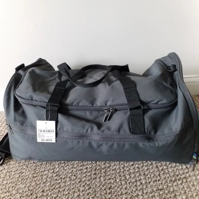 user image by @hendrikavd, 60L Duffel Bag Gray - Open Story&#8482;: Water-Resistant Softside Luggage