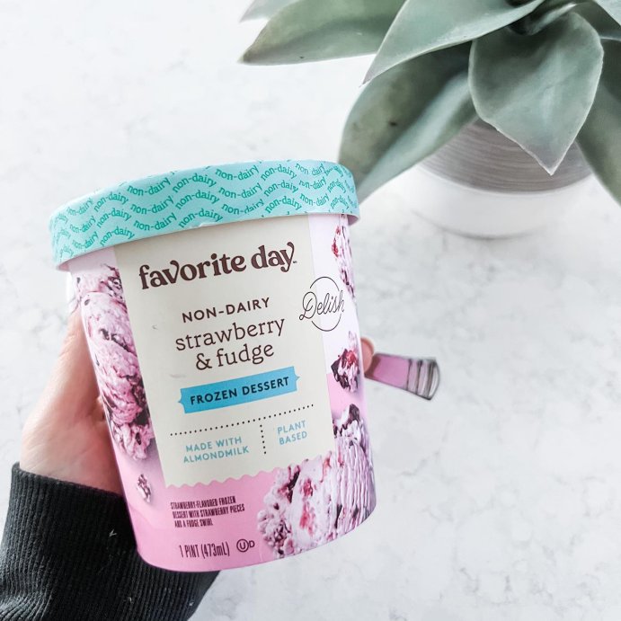 user image by @joscelynpoharfletcher, Non-Dairy Plant Based Strawberry &#38; Fudge Frozen Dessert - 16oz - Favorite Day&#8482;