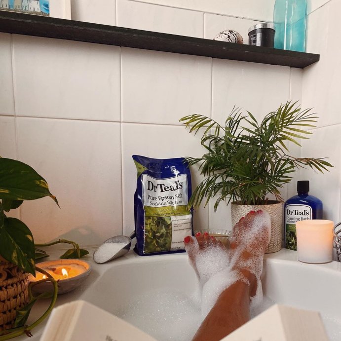 user image by @carissa_natalie_, Dr Teal's Epsom Salt Magnesium Soak - Soothe & Sleep with Lavender