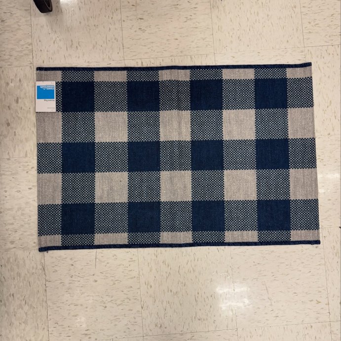 user image by @targetsdollarspot, 2'x3' Machine Washable Oversized Gingham Handwoven Scatter Accent Rug - Room Essentials™