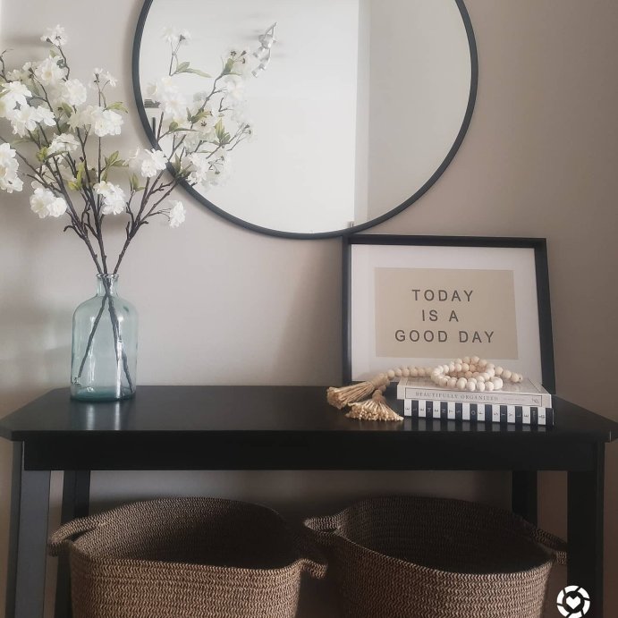 user image by @styledinchicago, Round Wood Framed Wall Mirror - Hearth & Hand™ with Magnolia