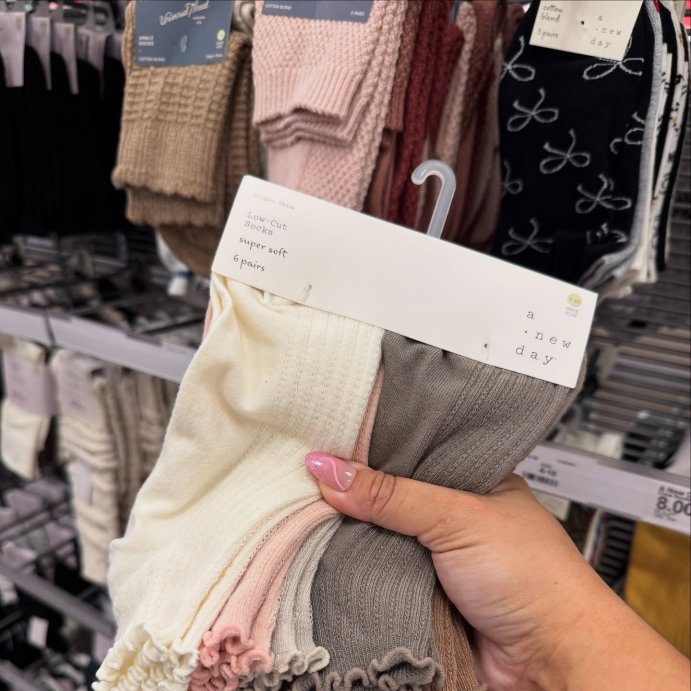 user image by @letsbetargetbesties, Women's Lettuce Edge 6pk Ankle Socks - A New Day™ 4-10