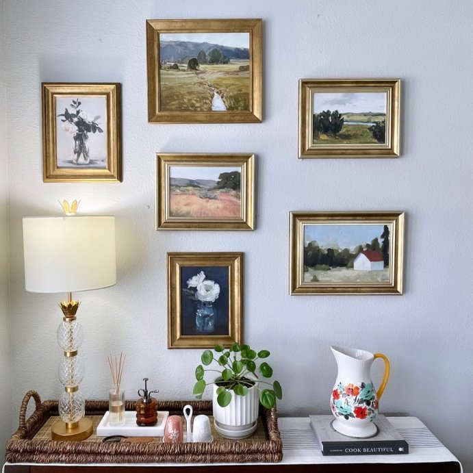 user image by @ourcubanhome, 16&#34; x 14&#34; Summer Pasture Framed Wall Art Brass - Threshold&#8482; designed with Studio McGee