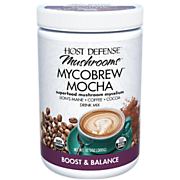 Shop Host Defense Mushrooms MycoBrew Mocha Powder - Organic Superfood Mushroom Mycelium - Boost & Balance (20 Servings) and more