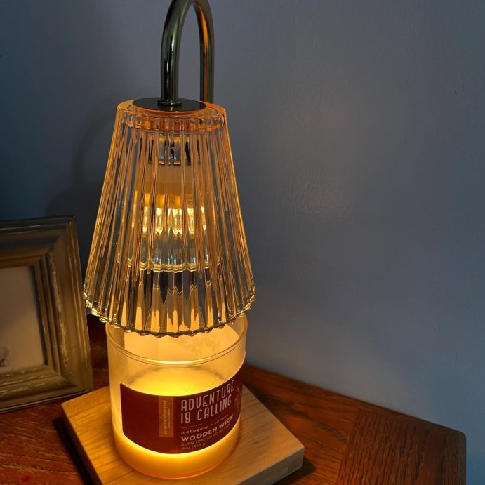 user image by @lilygracebelna, HOM Candle Warmer Lamp with Adjustable Brightness and Timer Function - Candle Wax Warmer for Home Décor