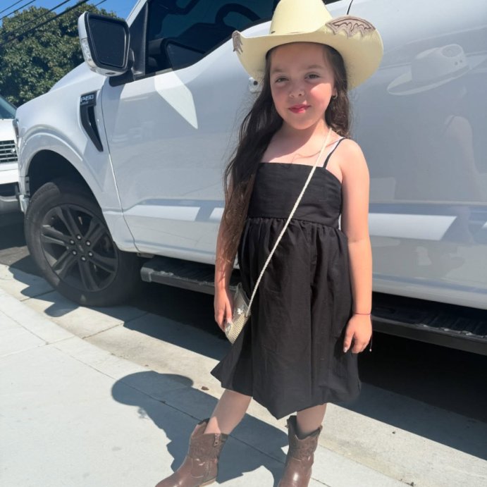 user image by @1019isabella, Girls' Strappy Babydoll Bubble Dress - art class™