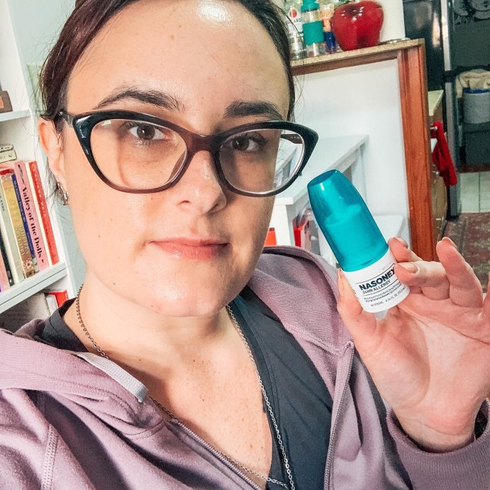 user image by @bitchbookshelf, Nasonex 24HR Non Drowsy Mometasone Furoate Allergy Medicine Nasal Spray - 60 Sprays - 0.34 fl oz