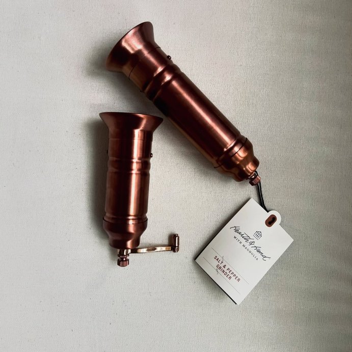 user image by @curatedcornersbyms, Salt and Pepper Crank Grinder Copper Finish - Hearth & Hand™ with Magnolia
