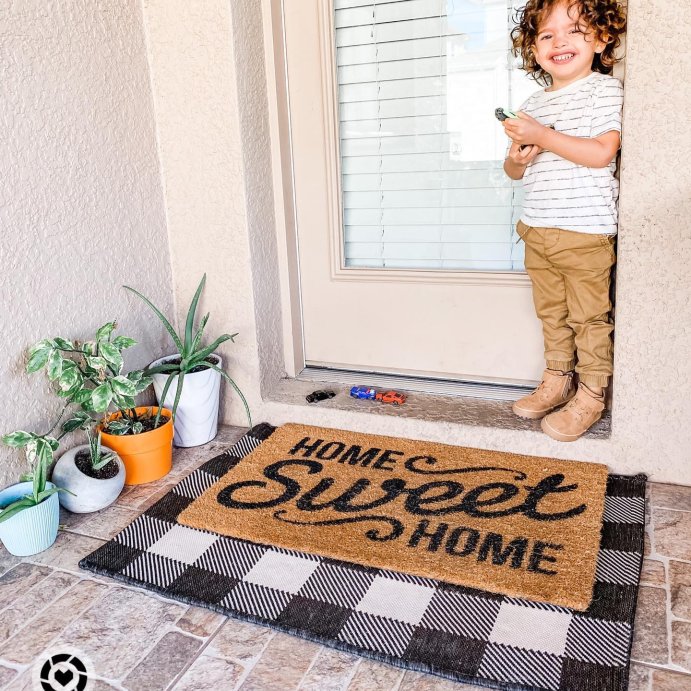 user image by @alwayselaine, 2&#39;x3&#39; Washable Reversible Scatter Indoor/Outdoor Accent Rug Black/White - Threshold&#8482;: Check Pattern, Flat Pile, Machine Washable